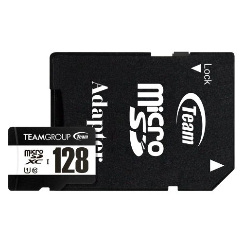 Team 128GB MicroSDXC UHS-I Memory Card 100MB/s Waterproof + Adapter Team 128GB MicroSDXC UHS-I Memory Card 100MB/s Waterproof + Adapter